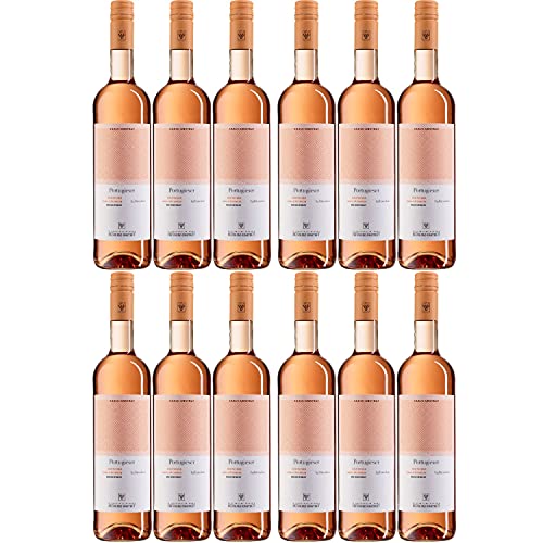 WV Freyburg-Unstrut Portugieser Weissherbst Roséwein Wein halbtrocken I Visando Paket (12 Flaschen) von Winzervereinigung Freyburg-Unstrut