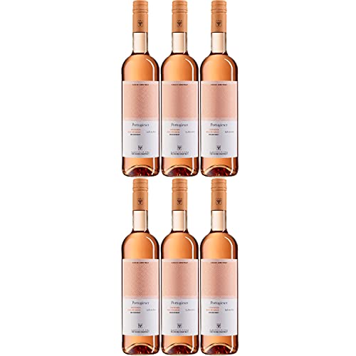 WV Freyburg-Unstrut Portugieser Weissherbst Roséwein Wein halbtrocken I Visando Paket (6 Flaschen) von Winzervereinigung Freyburg-Unstrut