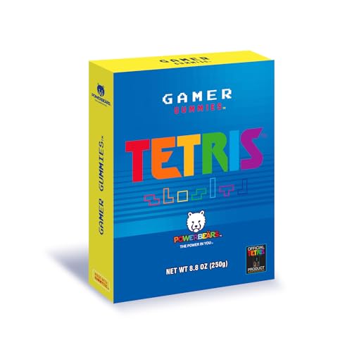 Powerbeärs Gamer Gummies Geschenkbox - Gummibärchen in Tetris-Formen - Gummibären mit 20% Fruchtsaft und Vitaminen, 8 fruchtige Geschmacksrichtungen (250g) von Wir sind natür
