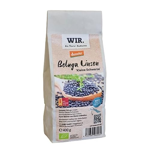 Wir. Bio Power Bodensee Beluga Linsen, kleine Schwarze, demeter, 400g (1) von Wir. Bio Power Bodensee