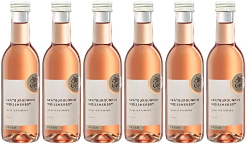 Alde Gott Winzer Schwarzwald Spätburgunder Weißherbst Qualitätswein 0,25 L 2022 Halbtrocken (6 x 0.25 l) von WirWinzer
