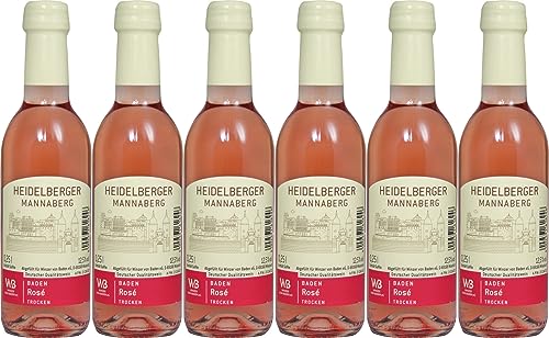 Winzer von Baden Rosé Heidelberger Mannaberg Weinmini 0,25 L Trocken (6 x 0.25 l) von WirWinzer