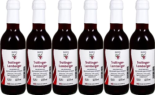 Winzer von Baden Trollinger & Lemberger Weinmini 0,25 L Halbtrocken (6 x 0.25 l) von WirWinzer
