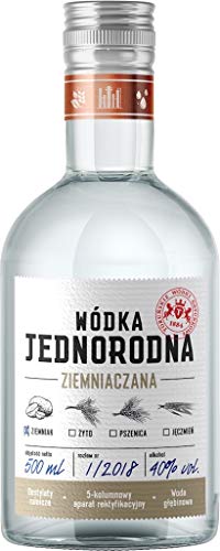 Single Grain Vodka Jednorodna, Kartoffel-Wodka aus Polen, 0,5 L, 40% Vol. von Wodka 1906
