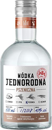 Single Grain Vodka Jednorodna, Weizen-Wodka aus Polen, 0,5 L, 40% Vol. von Wodka 1906