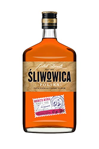 Slivovitz mit Kirscharoma, Sliwowica Polska, 0,5 L, 47% Vol. von Wodka 1906