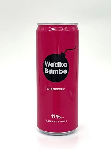 Wodkabombe - Das Original aus Hamburg, alkoholisches Mischgetränk (Cranberry 24 x 330 ml) von Wodkabombe