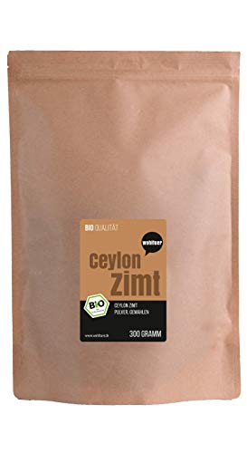 Wohltuer BIO Ceylon Zimt gemahlen – Zimtpulver I Mit wenig Cumarin I 100% reines Naturprodukt (300 g) von Wohltuer