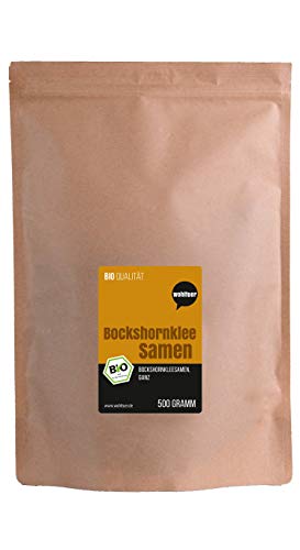 Wohltuer Bio Bockshornkleesamen 500 gr | Bio Bockshornklee Samen aus Bayern | Bio Bockshorn-Tee | Bockshornklee Gewürz von Wohltuer