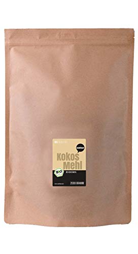 Wohltuer Bio Kokosmehl, 1er Pack (1 x 2 kg) - In Rohkostqualität - Von Kleinbauernkooperative in Permakultur erzeugt von Wohltuer