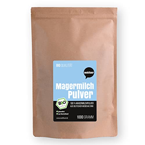 Wohltuer Bio Magermilchpulver 1000g - Bio & Weidehaltung. Sehr gut löslich & frei von Zusätzen. Milchpulver 1kg fettarm ohne Zuckerzusatz aus Deutschland Wohltuer Bio Magermilchpulver 1000g - Bio & Weidehaltung. Sehr gut löslich & frei von Zusätzen. Milchpulver 1kg fettarm ohne Zuckerzusatz aus Deutschland von Wohltuer