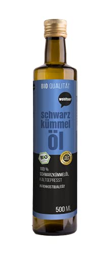 Wohltuer Bio Schwarzkümmelöl 500 ml - Schonend kaltgepresst & in Rohkostqualität - Besonders mild - Aus der Allgäuer Ölmühle von Wohltuer