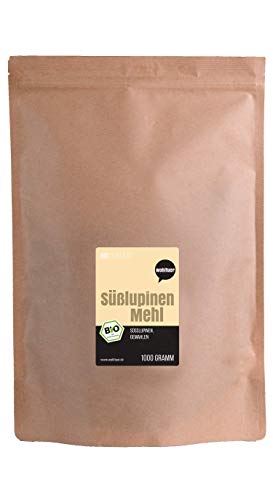 Wohltuer Bio Süßlupinenmehl Bio Süßlupinen Mehl Glutenfrei, nährstoffreich & vegan vielseitiges Lebensmittel in geprüfter Bio-Qualität, 1000 g von Wohltuer