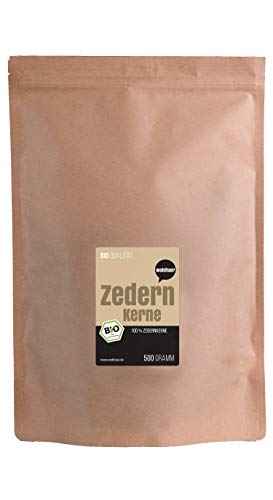 Wohltuer Bio Zedernkerne aus Wildsammlung (500 g) | Für Pesto, Salat oder zum puren Verzehr | Kontrolliert Bio & nachhaltig von Wohltuer