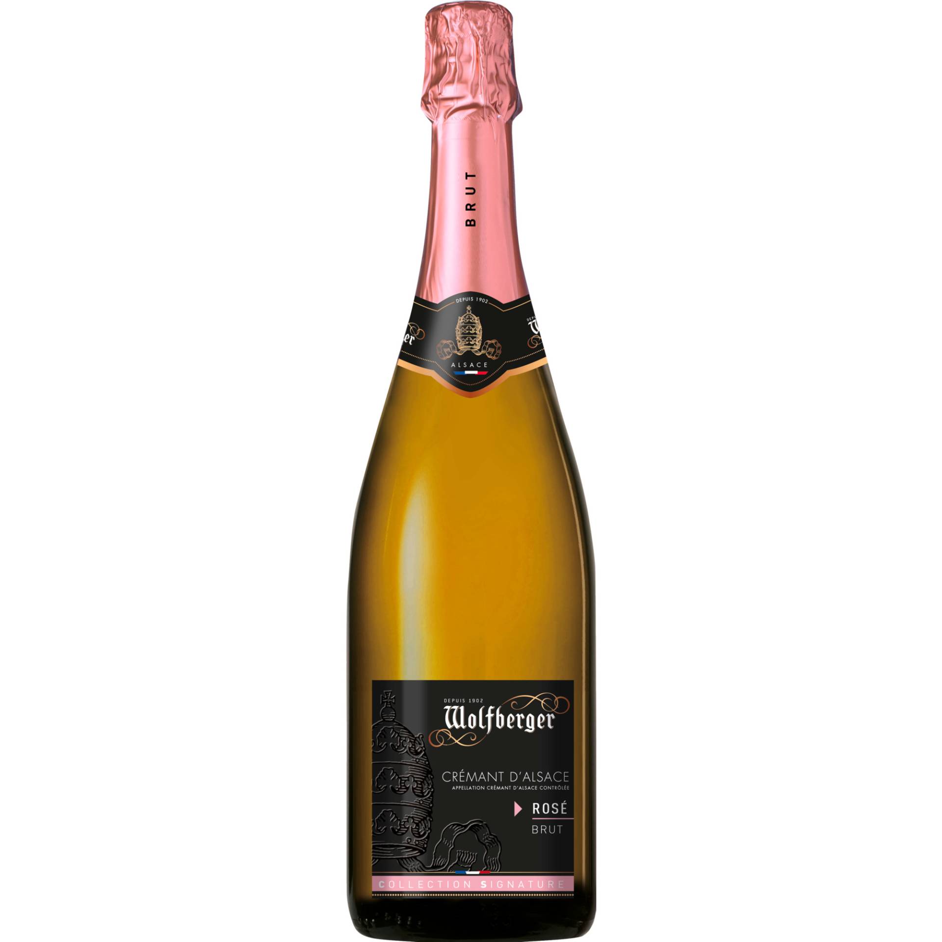 Wolfberger Crémant d’Alsace Rosé, Brut, Crémant d'Alsace AOP, Elsass, Schaumwein Wolfberger Crémant d’Alsace Rosé, Brut, Crémant d'Alsace AOP, Elsass, Schaumwein von Wolfberger, 6 Grande Rue, F-68420 Eguisheim