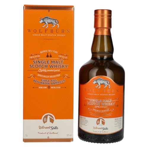 Wolfburn VIBRANT STILLS 8 Years Old Specially Selected First-Fill Bourbon Barrels 50% Vol. 0,7l in Geschenkbox von Wolfburn