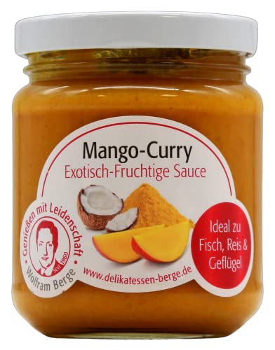 Wolfram Berge Mango-Curry exotisch-fruchtige Sauce, 6er Pack (6 x 200ml) von Wolfram Berge