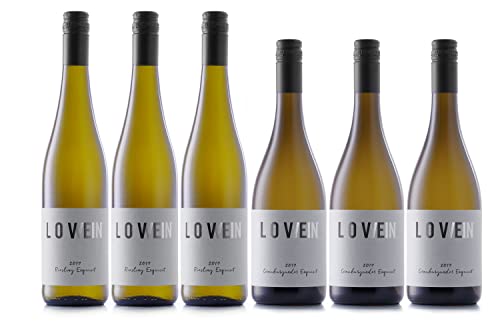 LoveWein Weißwein-Set, 3x Riesling Exquist feinherb, 3x Grauburgunder Exquisit trocken von Woll