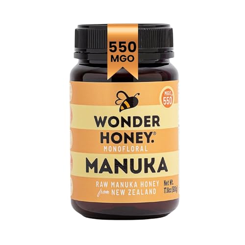 Wonder Honey Roher Manuka-Honig MGO 550+ | Unpasteurisiert, Rückverfolgbar, Nicht-GMO, Ohne Pestizide, Abgefüllt in Neuseeland | 500g Wonder Honey Roher Manuka-Honig MGO 550+ | Unpasteurisiert, Rückverfolgbar, Nicht-GMO, Ohne Pestizide, Abgefüllt in Neuseeland | 500g von Wonder Honey