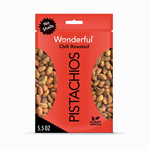 Wonderful Pistachios Keine Muscheln, Chili-Röstung, wiederverschließbarer Beutel, 155 ml Wonderful Pistachios Keine Muscheln, Chili-Röstung, wiederverschließbarer Beutel, 155 ml von Wonderful Pistachios