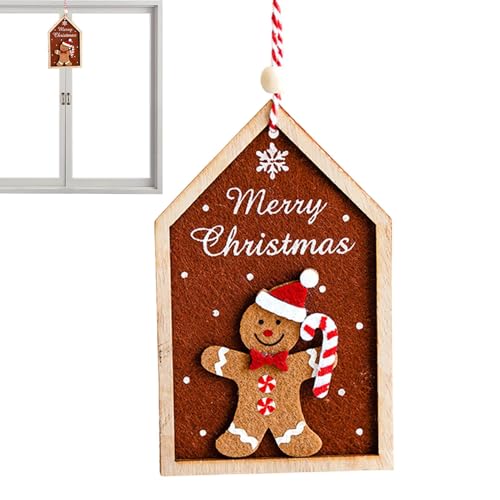 Wonsfuleu Lebkuchenhaus-Dekorationen, Lebkuchenhaus-Weihnachtsschmuck, Weihnachtsbaumschmuck in Hausform, Lebkuchenhaus-Anhänger-Charm, 2D-Weihnachts-Lebkuchenmann-Ornamente für Zuhause Wonsfuleu Lebkuchenhaus-Dekorationen, Lebkuchenhaus-Weihnachtsschmuck, Weihnachtsbaumschmuck in Hausform, Lebkuchenhaus-Anhänger-Charm, 2D-Weihnachts-Lebkuchenmann-Ornamente für Zuhause von Wonsfuleu