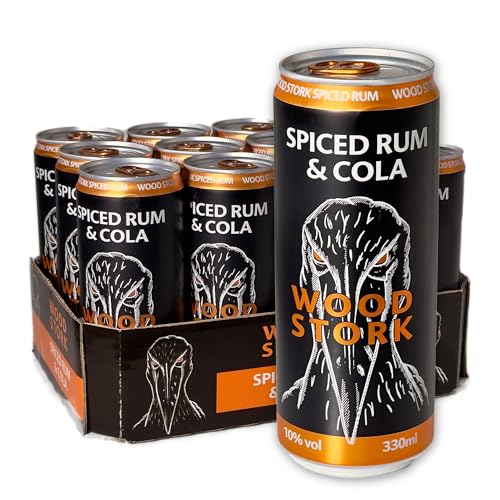 Wood Stork Spiced Rum & Cola | Fertig gemischte Rum Cola in der Dose (10% vol.) | 12 x 0,33l von Wood Stork
