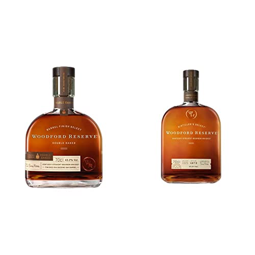 Woodford Reserve Kentucky Straight Double Oaked (1 x 0.7 l) & Distillers Select Kentucky Straight Bourbon (1x 0,7L) - 43,2% VOL. Ein Meisterwerk in 200 Geschmacksnoten von Woodford Reserve