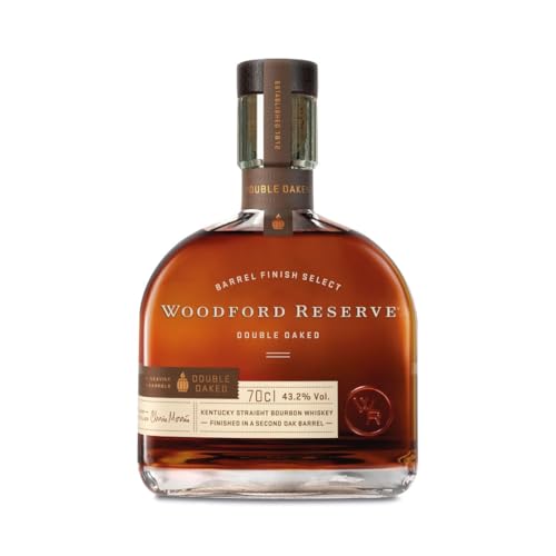 Woodford Reserve Double Oaked - Bourbon Whiskey - Ein hochwertiges Geschenk - Vollmundig würziger, süßer Geschmack nach dunkler Schokolade & Karamell - 0.7L/43,2% Vol. von Woodford Reserve