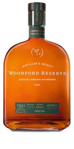 Woodford Reserve Rye Whiskey - Geschenkempfehlung- Würzig, pfeffrig mit Aromen von Zimt, Marzipan und Apfel - 0.7L/45.2% Vol. Woodford Reserve Rye Whiskey - Geschenkempfehlung- Würzig, pfeffrig mit Aromen von Zimt, Marzipan und Apfel - 0.7L/45.2% Vol. von Woodford Reserve