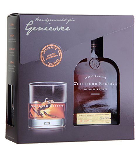Woodford Woodford Reserve mit Glas Kentucky Bourbon Whiskey 0.70 Liter Woodford Woodford Reserve mit Glas Kentucky Bourbon Whiskey 0.70 Liter von Woodford Reserve