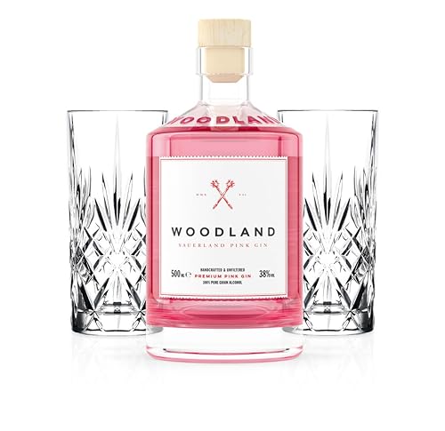 Woodland Pink Gin 0,5l Bundle inkl. 2 Gläser Woodland Pink Gin 0,5l Bundle inkl. 2 Gläser von Woodland