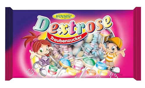 3 x Woogie Dextrose Traubenzucker Party Bag 400g I Großpackung Süßigkeiten I Bunte Lollies, Uhren und Zuckerketten I Ideal zum Kinder-Geburtstag I Plus Smiley Aufkleber von Woogie