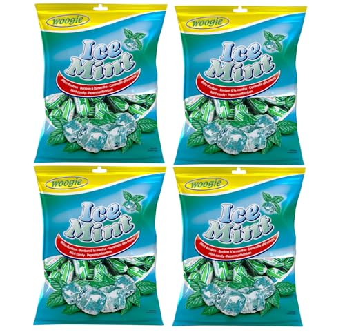 Woogie Ice Mint Bonbons Gefüllte Minzbonbons Vorteilspackung 4 x 170g von Woogie