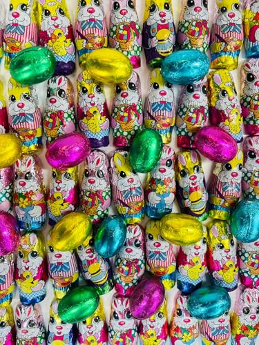 Woogie 5 x Only Hasen & Eier Milchschokolade mit Haselnuss oder Milchcremefüllung 100g I Schokofiguren ideal als Ostergeschenk oder für das Osternest oder Osterkörbchen I Plus Osterkarte 500g Woogie 5 x Only Hasen & Eier Milchschokolade mit Haselnuss oder Milchcremefüllung 100g I Schokofiguren ideal als Ostergeschenk oder für das Osternest oder Osterkörbchen I Plus Osterkarte 500g von Woogie