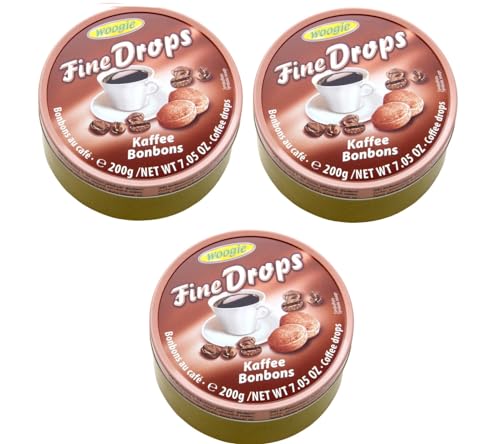 Woogie Fine Drops Kaffee Bonbons Vorteilspackung Set 3 x 200g von Woogie