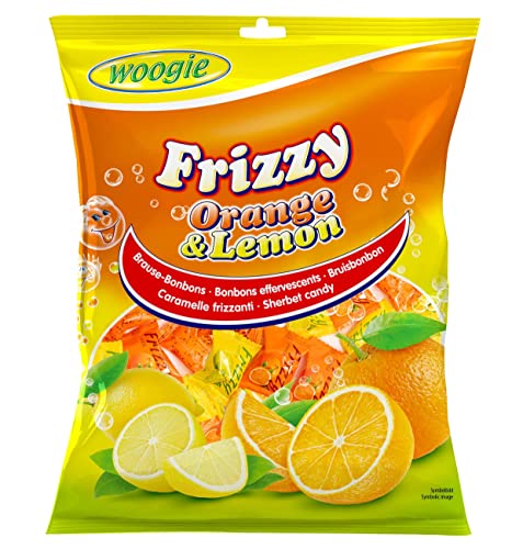 Woogie Frizzy Orange & Lemon Bonbons Mit Orangen- Und Zitronengeschmack Und Brausefüllung 170g von Woogie
