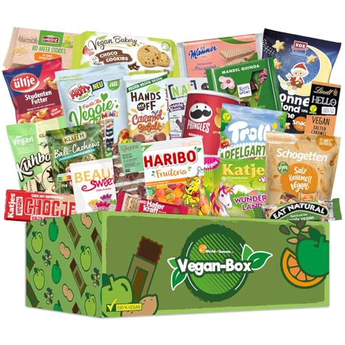 World of Sweets Vegan-Box, 20 Süßigkeiten & Snacks, 100% Pflanzlich, Geschenkbox mit Premium-Marken, 25,5 x 41 x 16 cm World of Sweets Vegan-Box, 20 Süßigkeiten & Snacks, 100% Pflanzlich, Geschenkbox mit Premium-Marken, 25,5 x 41 x 16 cm von World of Sweets
