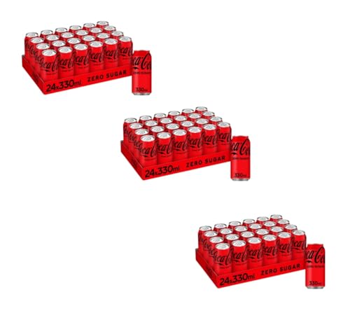 Cola-Dosen, ohne Zucker, 330 ml, wählen Sie 24, 48 oder 72 Dosen (72) von Wowboxme