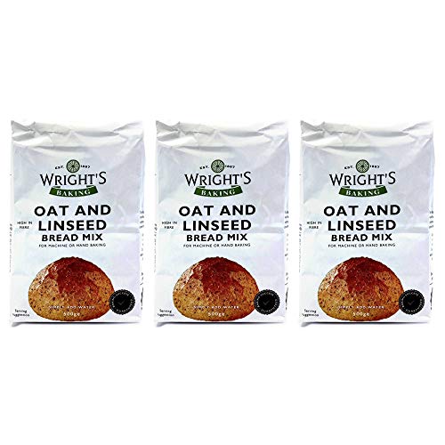 Wright's Baking Hafer- und Leinsamen-Brotmischung, 500 g, 3 Stück von wrights baking