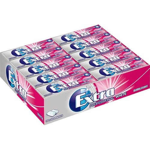 30 Packungen Wrigley´s Extra Professional White BUBBLEMINT Bubbelmint a 15g Kaugummi 30 x 10 Dragees von Wrigley´s Extra White