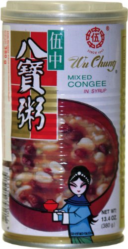 Wu Chung Reis-Bohnen-Suppe, süß, Congee, 4er Pack (4 x 380 g) von Wu Chung