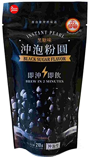 Wufuyuan Black Sugar Tapioca Instant Pearl, 210 g, in 2 Minuten, super schnell von WuFuYuan