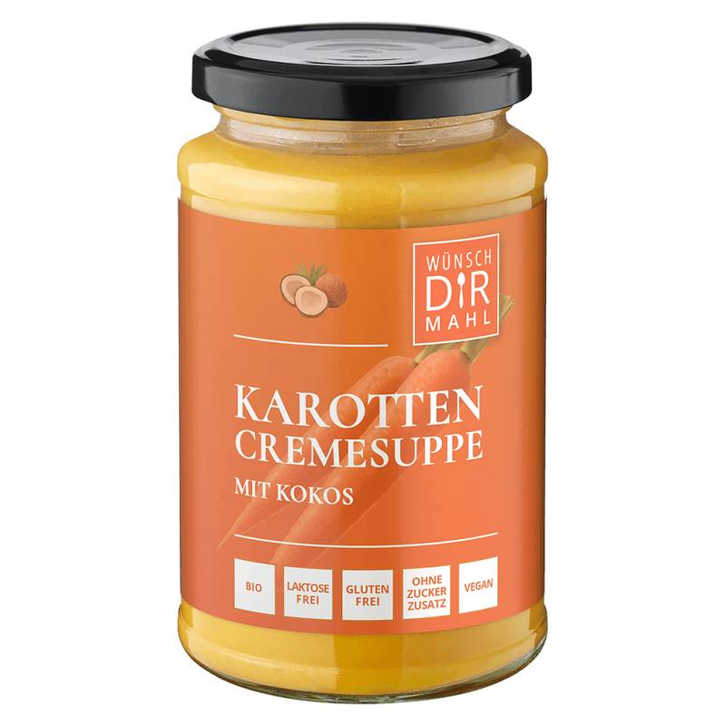 Bio Karottencremesuppe mit Kokos von Wünsch Dir Mahl