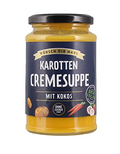 Wünsch Dir Mahl Karotten Cremesuppe, mit Kokos, 380 g Wünsch Dir Mahl Karotten Cremesuppe, mit Kokos, 380 g von Wünsch-Dir-Mahl