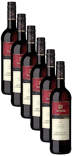 WZG Württemberger Wein Fleiner Samtrot mit Schwarzriesling QW halbtrocken (6 x 0.75 l) von WZG