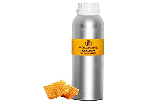 Aroma Honig, Honig - Aroma. Hochwertiges, hitzestabiles wasserlösliches Honigaroma für Lebensmittel. Hergestellt in EU. Flasche 1000g (1,0KG) von Würzteufel