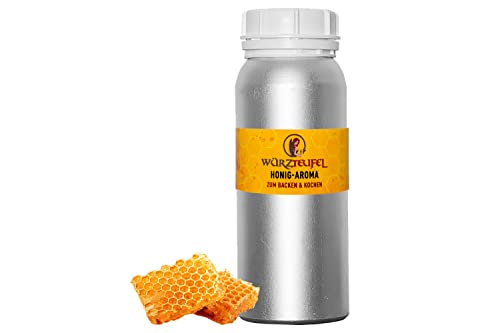 Aroma Honig, Honig - Aroma. Hochwertiges, hitzestabiles wasserlösliches Honigaroma für Lebensmittel. Hergestellt in EU. Flasche 600g von Würzteufel