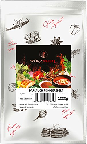 Bärlauch fein gerebelt, feine Bärlauchblätter, keimreduziert, aus deutschem Anbau & Produktion. Beutel 1000g (1KG). von Würzteufel