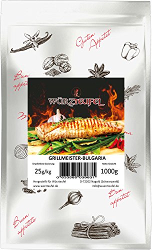 Bulgaria – Grill - Gewürzzubereitung, würzig – pikantes Balkan – Grillgewürz. Grillmeister Edition. Beutel 1000g. (1KG) von Würzteufel