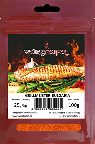Bulgaria – Grill - Gewürzzubereitung, würzig – pikantes Balkan – Grillgewürz. Grillmeister Edition. Beutel 100g. von Würzteufel